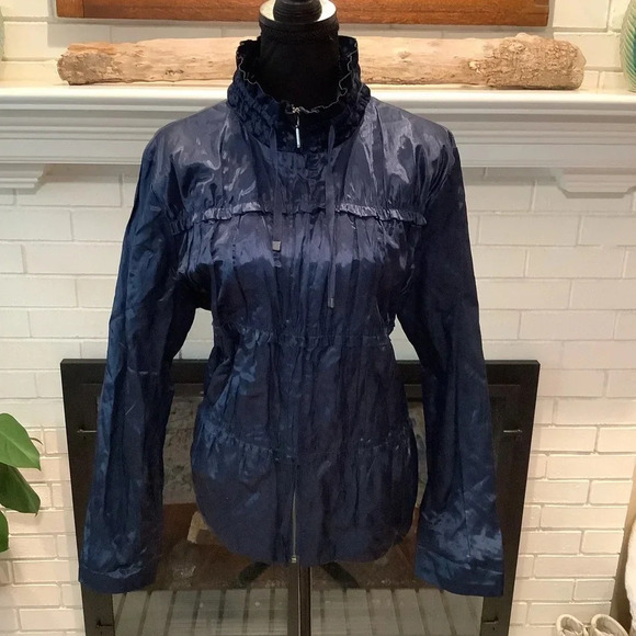 #337 Gorgeous Chicos Sateen Zip Front Pintuck Jacket Size 3 (L-XL) - Picture 2 of 11